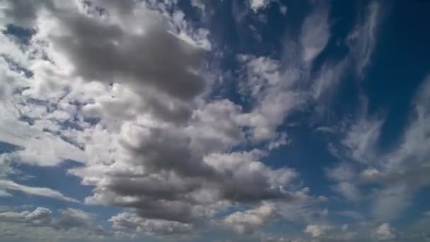 Časová Osa Modré Oblohy Clouds Timelapse Bílá Mračna Čas Vypršel — Stock video