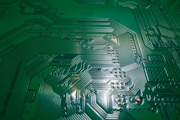 Circuit Board Circuit Technologische Elektronische Plaat Met Wegen Andere Componenten — Stockfoto