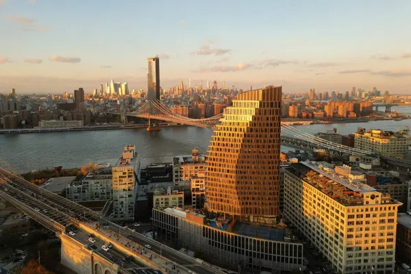 Skyline Van New City Gebouwen Van New York New York — Stockfoto