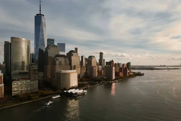 New Yorks Skyline Manhattan Utsikt Från New Jersey New York — Stockfoto