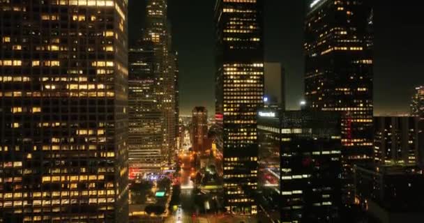 로스앤젤레스 로스앤젤레스 스카이라인에 방사능으로 건물들 캘리포니아 로스앤젤레스에 에어로 스카이라인 — 비디오