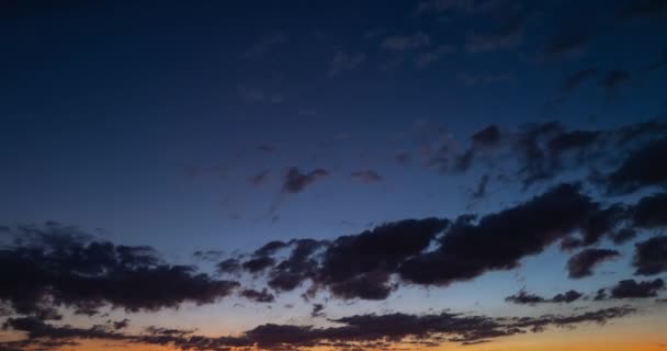 Záznam Timelapse Sky Cloud Temné Bouřkové Mraky Dramatické Nebe Osvětlení — Stock video