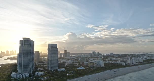 Najlepsze Plaże Florydzie Top Widok Nadmorskich Kurortów Miami Beach Widok — Wideo stockowe