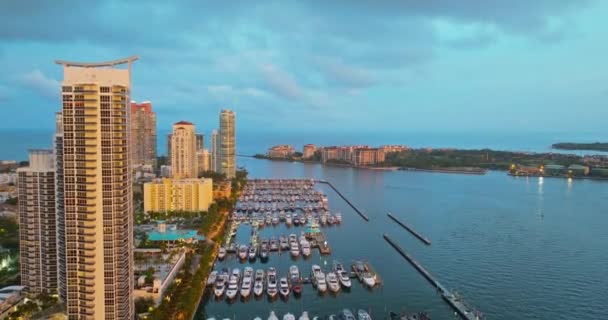 South Beach Miami Dade Állam Floridában Légi Felvétel Paradicsom South — Stock videók