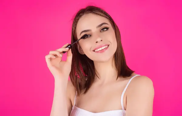 Woman Comb Eyebrows Eyebrow Brush Care Brows Eyebrows Lamination Brow — 图库照片