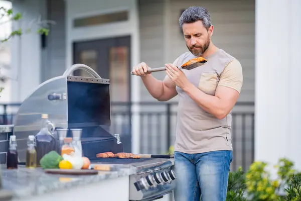 Grill Barbecue Cook Chef Bbq Cooking Tools Barbecue Grill Picnic — Stock Photo, Image