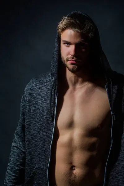 Güçlü Kaslı Eşcinsel Güçlü Adam Vücudu Kaslı Vücut Gövde Altı — Stok fotoğraf