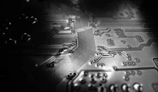 Circuit Board Electronic Motherboard Digital Engineering Concept Tech Technology Concept —  Fotos de Stock