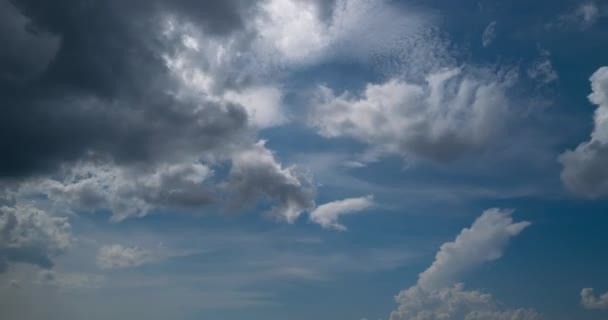 Nagraj Timelapse Niebo Chmura Ciemne Chmury Burzy Dramatyczne Niebo Światło — Wideo stockowe