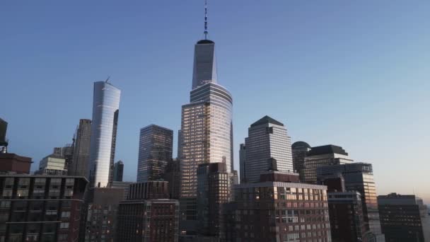 Νέα Υόρκη Άποψη Από Ψηλά Ημέρα Στο Μανχάταν Νέα Υόρκη — Αρχείο Βίντεο