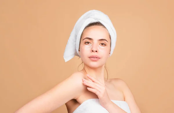 Beautiful Woman Clean Fresh Skin Girl Beauty Face Care Facial — Stock Photo, Image