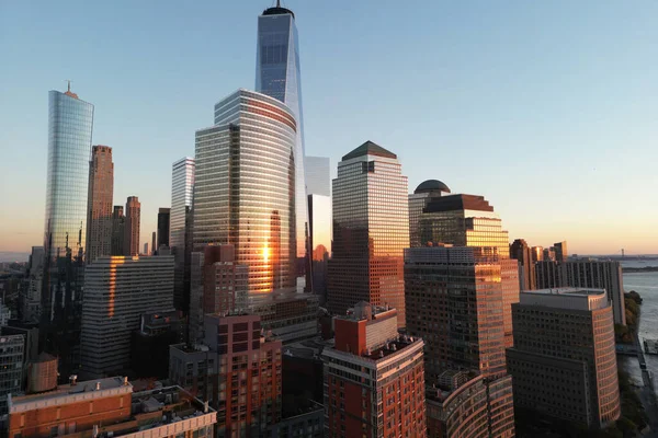 Skyline Von New York City Manhattan Wolkenkratzer New York City — Stockfoto
