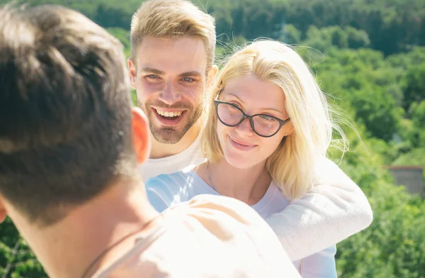 Friends Hipster Meeting Youth Teenager Saying Hello Each Other — Stock Photo, Image