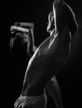 Samimi ilişki ve cinsel ilişki. Seksi Dans. Seksi Dans. Çıplak kadın ve genç adam. Gece Partisi geçmişi. Erotik pozlar veren güzel bir kadın ve erkek. Erotizm ve iç çamaşırı