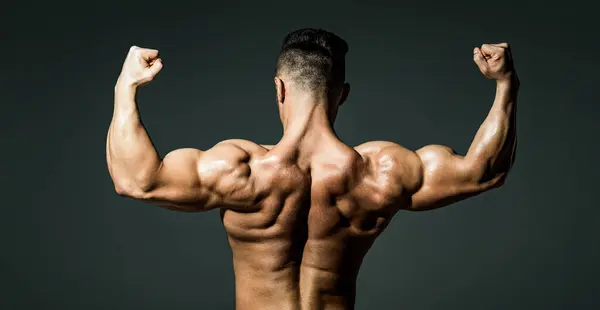 Muskulös Bög Sexig Naken Man Förförisk Kille Människans Makt Perfekt — Stockfoto