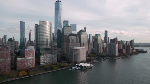 New York City Manhattan New Jersey Manhattan Nad Řekou Hudson — Stock video