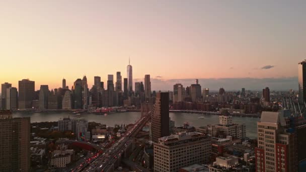 Skyline Von New York City Gebäude New York New York — Stockvideo