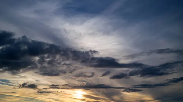 Sonnenaufgang Himmel Mit Wolken Sonnenuntergang Der Abenddämmerung Mit Sonnenuntergang Wolke — Stockfoto