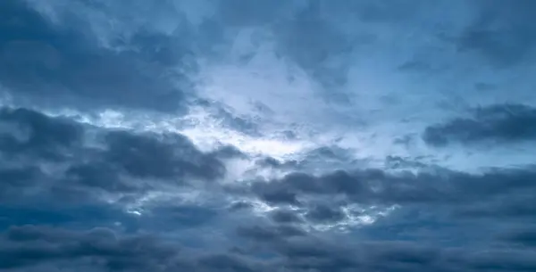 Blauwe Hemel Witte Wolken Luchtwolken Achtergrond Wit Bewolkt Hemel Met — Stockfoto