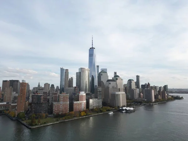 New York City Skyline Von Jersey Über Den Hudson River — Stockfoto