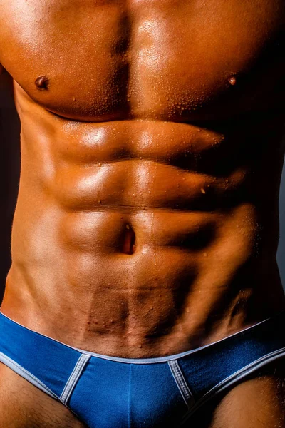 Muskulös Sexig Kropp Muskulös Sexig Man Naken Kropp Stark Man — Stockfoto