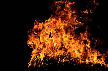 Ateş hareketinin soyut dokusu soyut. Yanan ateş, yanan arka plan