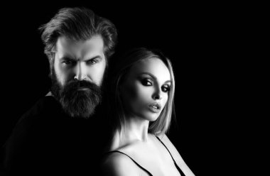 Şehvetli bir çiftin yakın plan portresi. Seksi bir çiftin şehvetli portresi