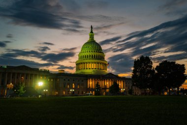 Kongre binası, gün batımında, Capitol Hill, Washington DC