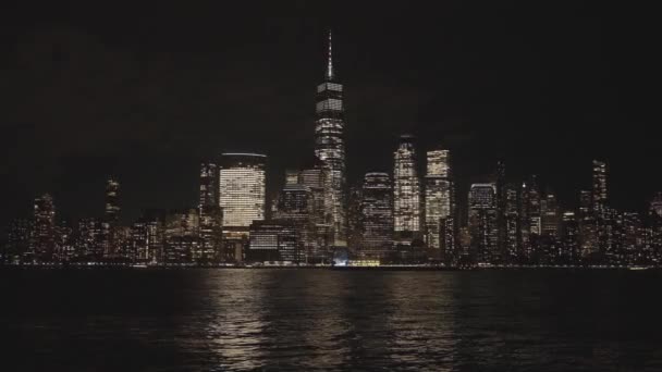 Serious Business Man Night New York City Omul Matur Lucrează — Videoclip de stoc