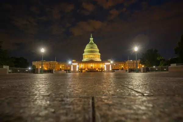 Capitol building at night. U.S. Capitol historical photos. Capitol Hill monuments in Washington DC