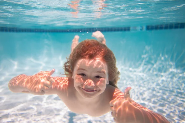 Beach Sea Water Fun Kid Swimming Underwater Pool Blue Sea — Stock Photo, Image