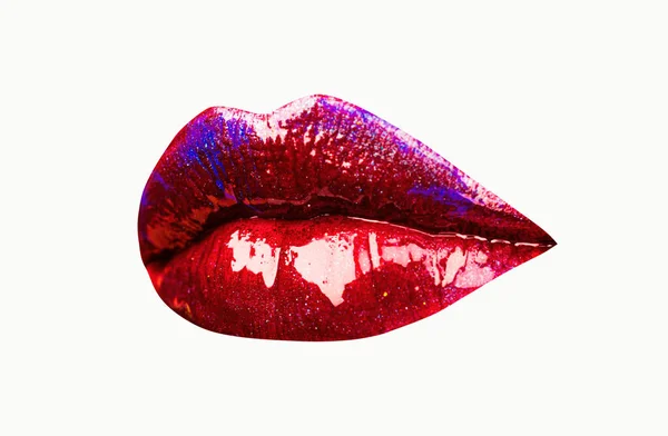 Sexy Lip Mouth Art Gloss Lips Make — Stock Photo, Image