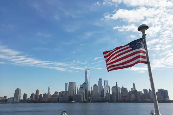 Bandiera Usa New York American Memorial Veterani Luglio Indipendenza Lavoro — Foto Stock