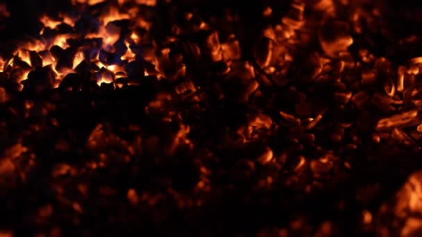 Φωτιές Φωτιά Που Καίει Σχέδιο Φλόγας Φωτιά Που Τρεμοπαίζει Σπίθα — Αρχείο Βίντεο