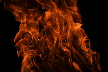 Sanat arkaplanda yanan ateş alevi