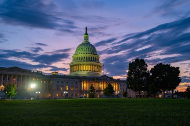 Kongre binası, gün batımında, Capitol Hill, Washington DC. Amerikan Kongresi