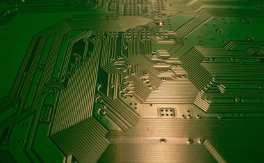 Devre kartı, elektronik ana kart. Dijital mühendislik konsepti, yüksek teknoloji konsepti. Teknik arkaplan