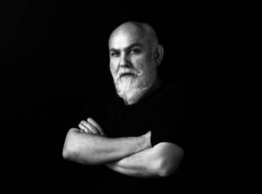 Yaşlı adamın portresi, yüzünü kapat.