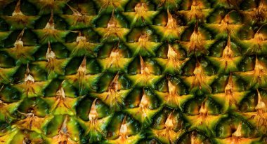 Ananas kabuğu. Ananas arkaplanı. Ananas derisi yakın, kopyalanmış tropikal desen