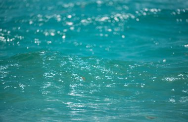 Okyanus suyu arka planı. Deniz ya da okyanus suyu, deniz manzarası, inanılmaz sahil manzarası.