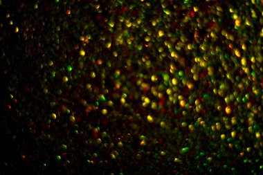 Parlak parlak Bokeh sanat arkaplanı. Bokeh odaklı ışıklarla soyut ve şen şakrak bir arka plan. Işıklar bokeh. Kaplama tasarımı için soyut arkaplan