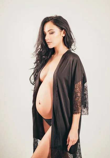 Nový Život Mně Těhotenství Příprava Mateřství Budoucí Matka Dítě Uvnitř — Stock fotografie