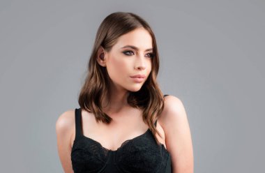 Güzel kadın, yakın çekim kadın yüzü güzellik portresi