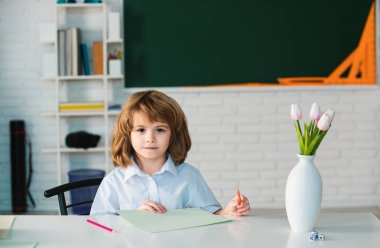 Sınıftaki çocuklar okulda. Çocuk için eğitim ve öğrenim