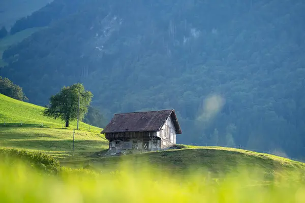 Alpine Retreat. Mountain Cozy Old House. Rustic Charm. Alpine Getaway. Mountain Home. A cozy wooden house in Alps, retreat. Alpine mountain house. Retro House in Alps. Wooden home near Forest