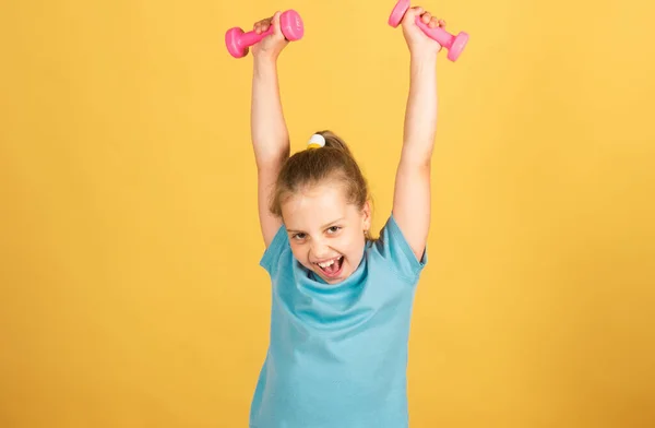 Aufgeregt Sport Und Fitness Mädchen Kinder Gesundheit Und Energie Gesunder — Stockfoto
