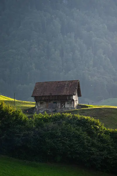 Vieille Maison Perdue Alpes Vieille Maison Bois Vieille Maison Dans — Photo