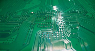 Circuit board, electronic motherboard. Digital engineering concept, hi-tech technology concept. Tech background