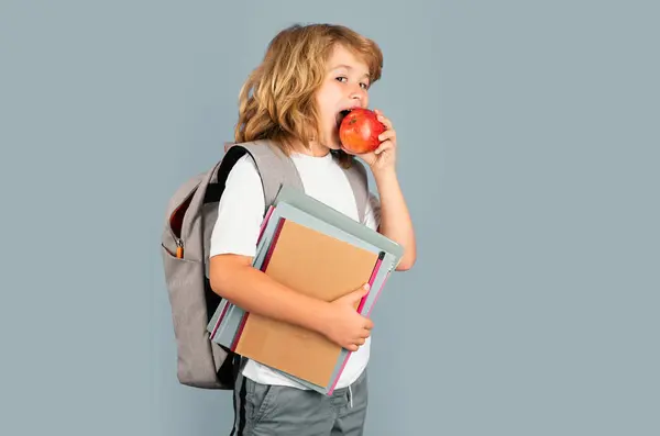 Schoolchild School Uniform Backpack Teen Student Isolated Background — Stock Photo, Image