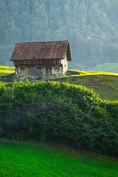Ritiro Alpino Mountain Living Accogliente Vecchia Casa Charm Rustico Fuga — Foto Stock